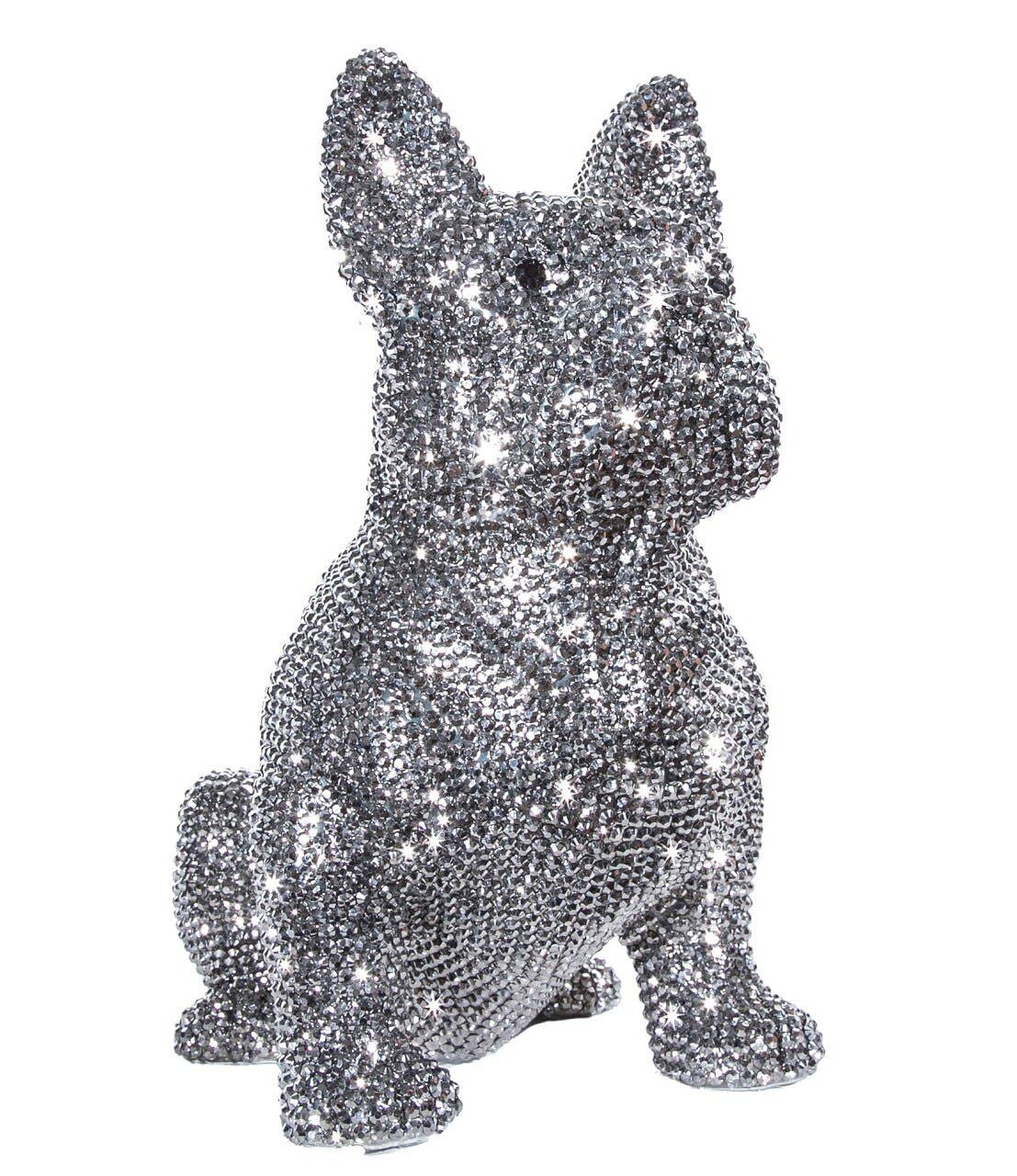 Rhinestone French Bulldog Decoration - 11.5" tall