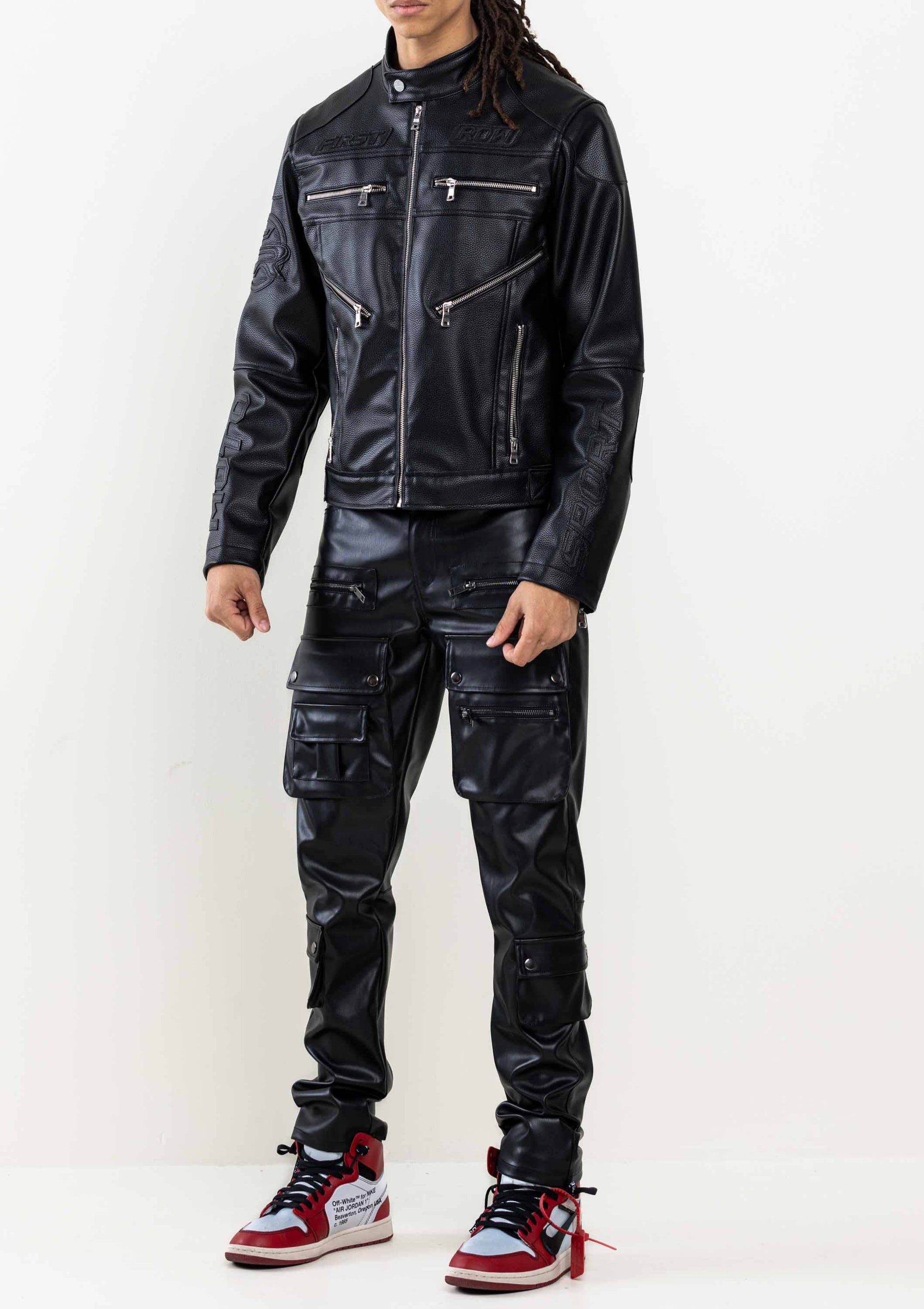 LEATHER RACING  JACKET