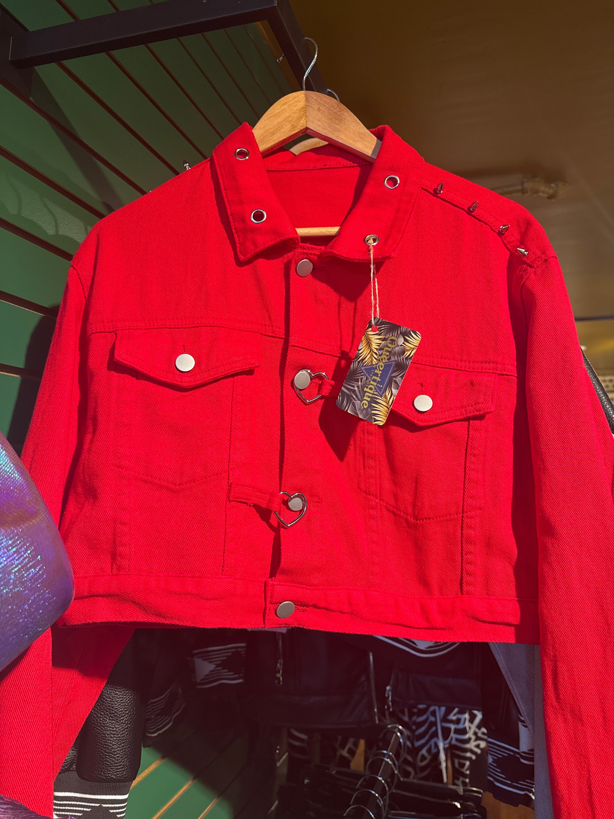 Crop top jacket heart