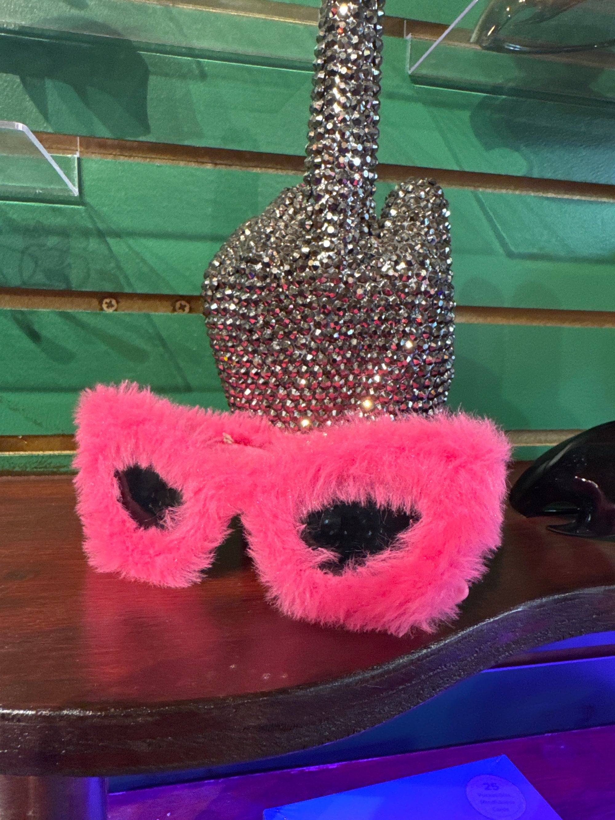 Pink puff glasses