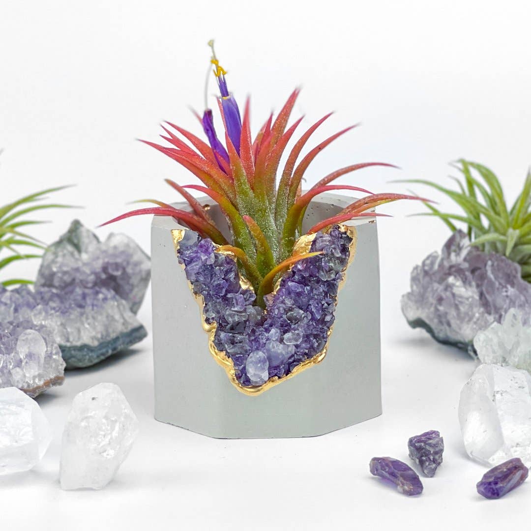 Amethyst Candle Holder, Crystal Candle