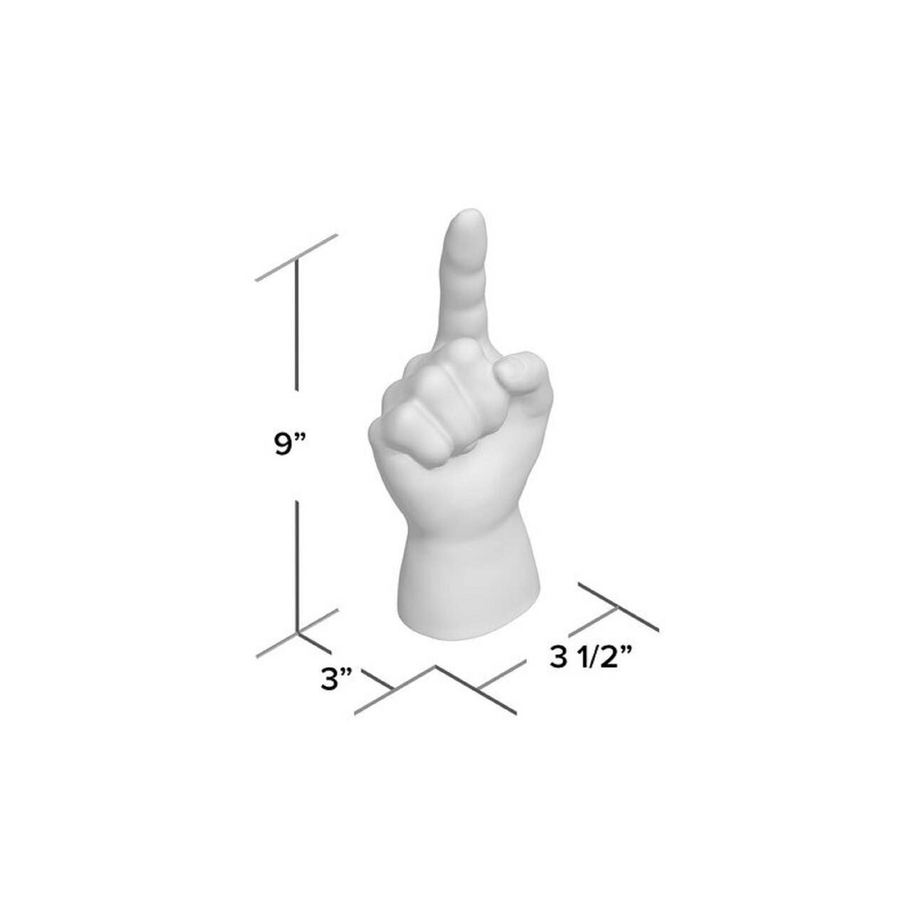 Rhinestone Middle Finger Tabletop - 9" tall