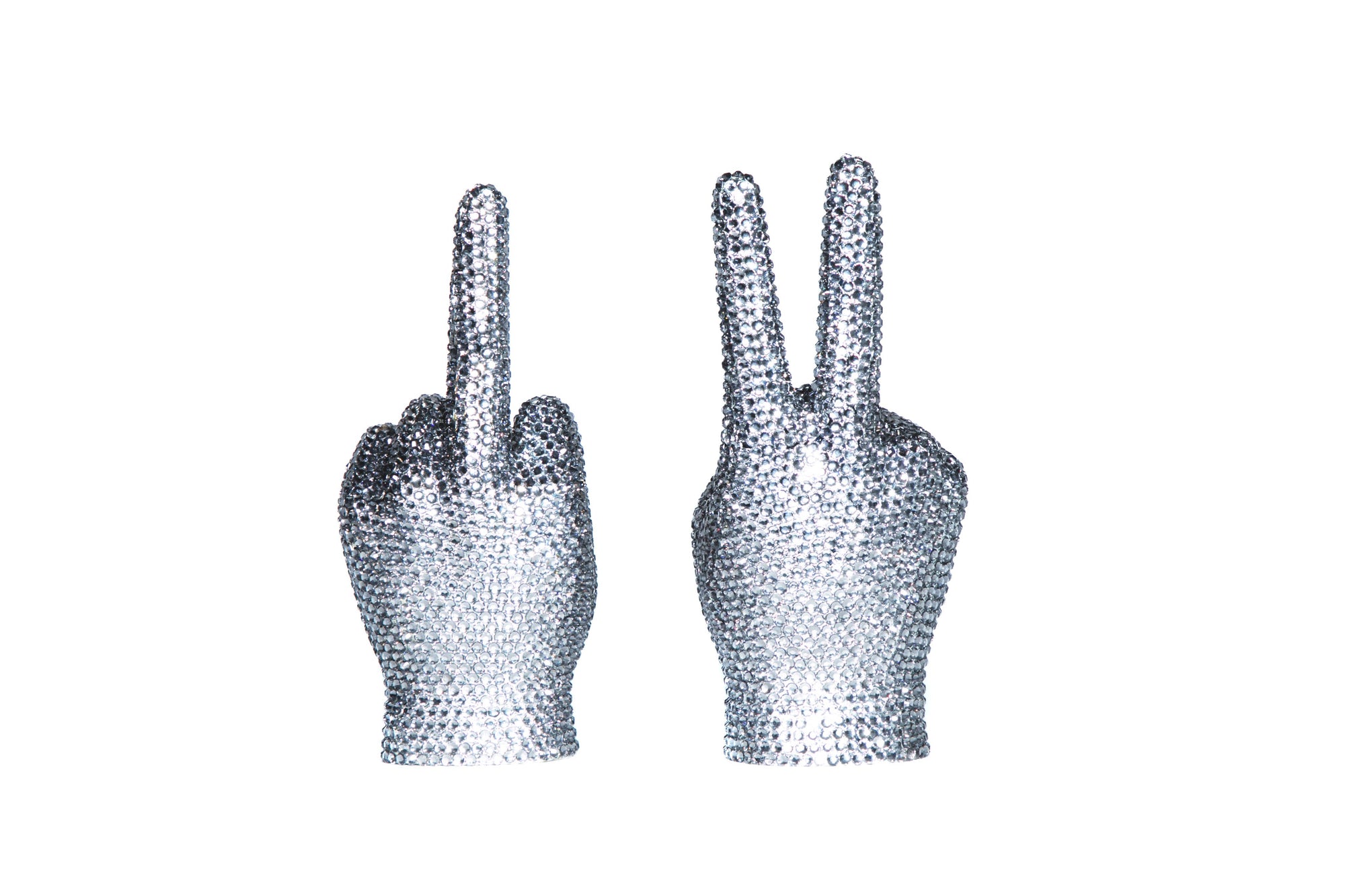 Rhinestone Middle Finger Tabletop - 9" tall