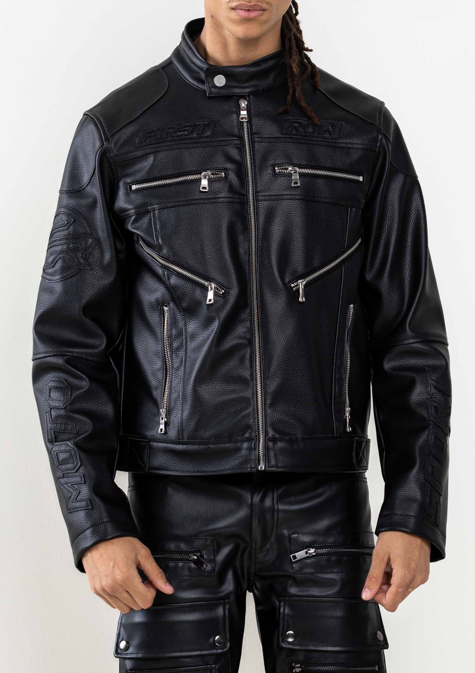 LEATHER RACING  JACKET