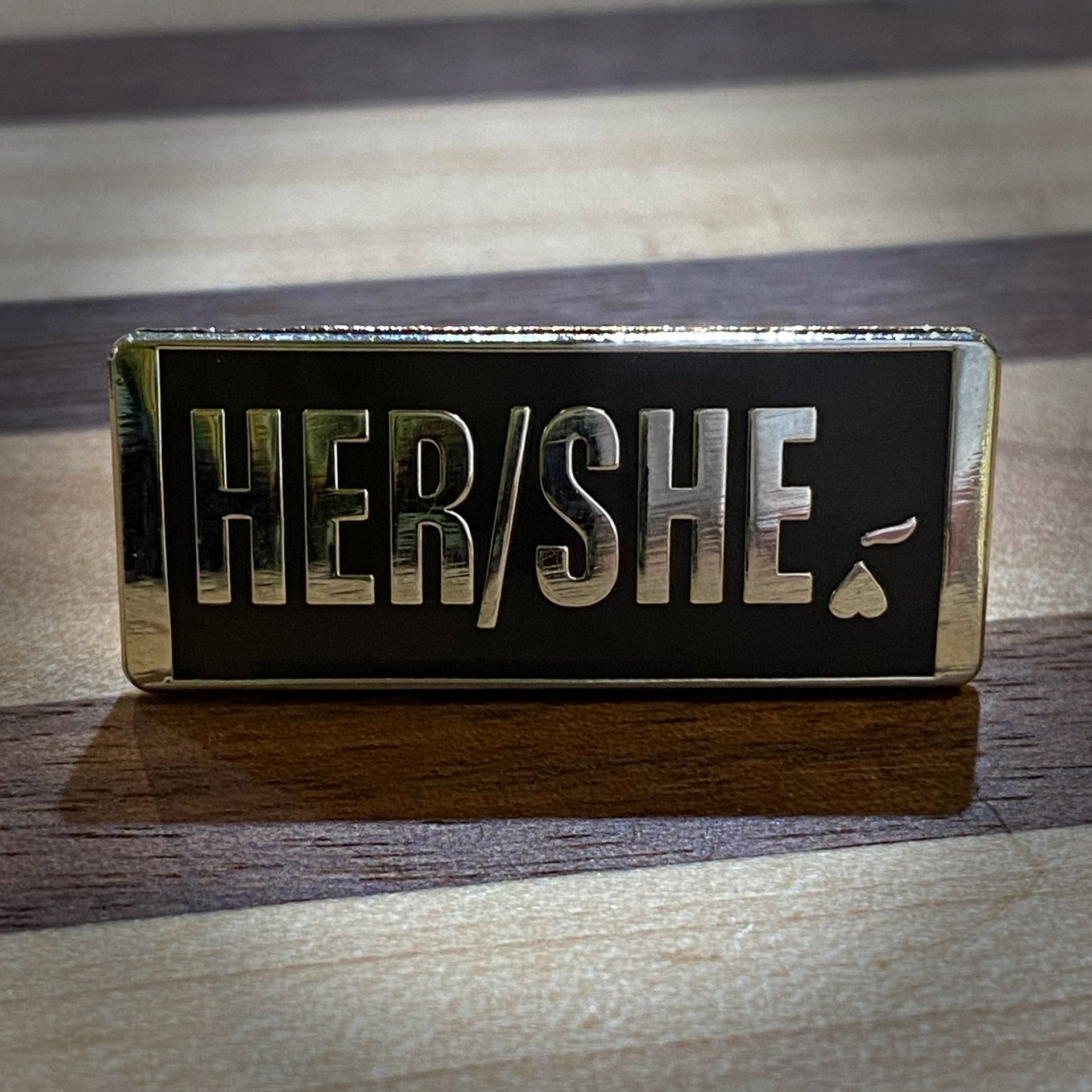 Her/She Pronoun Pin