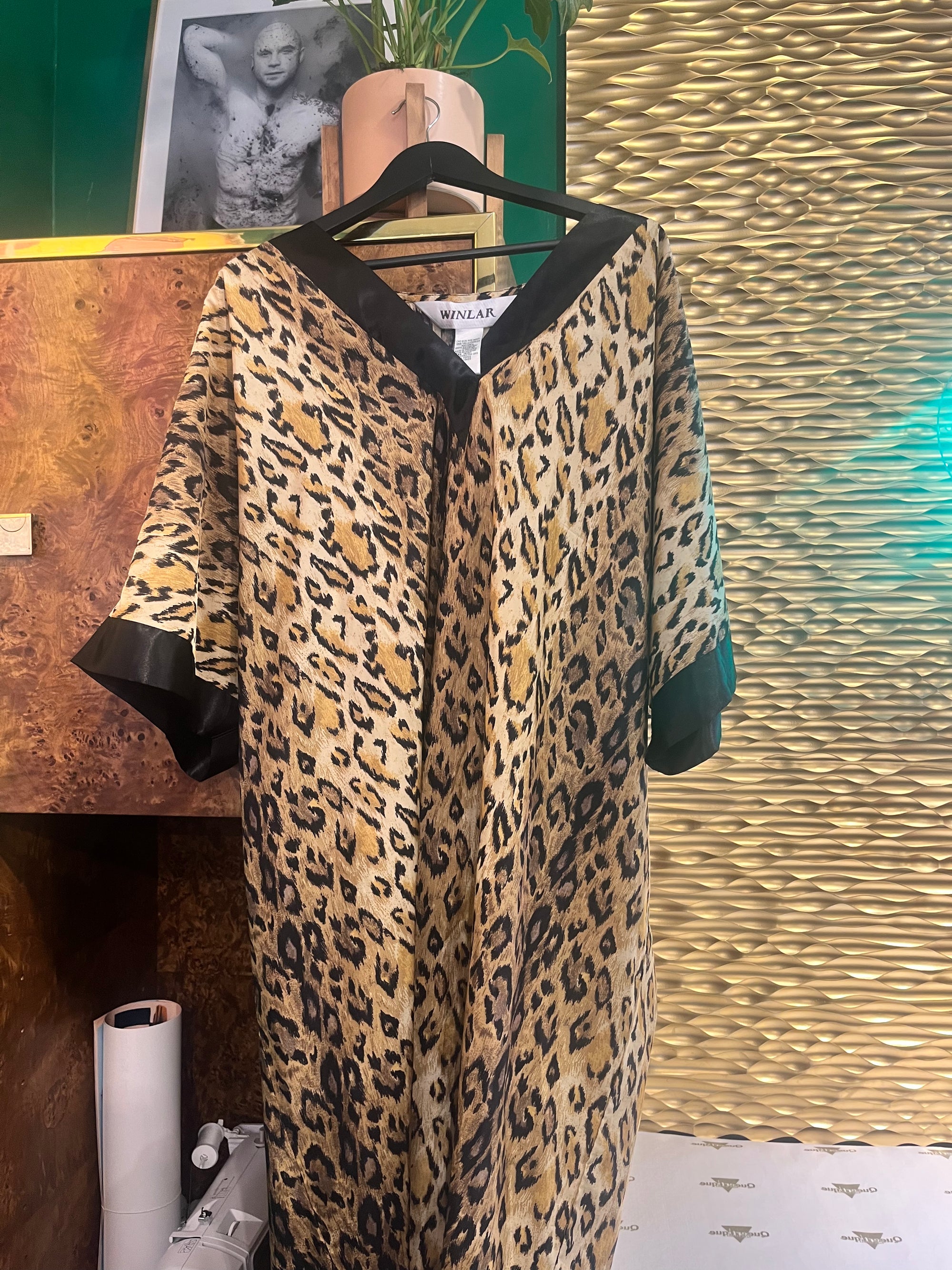 Leopard print kaftan