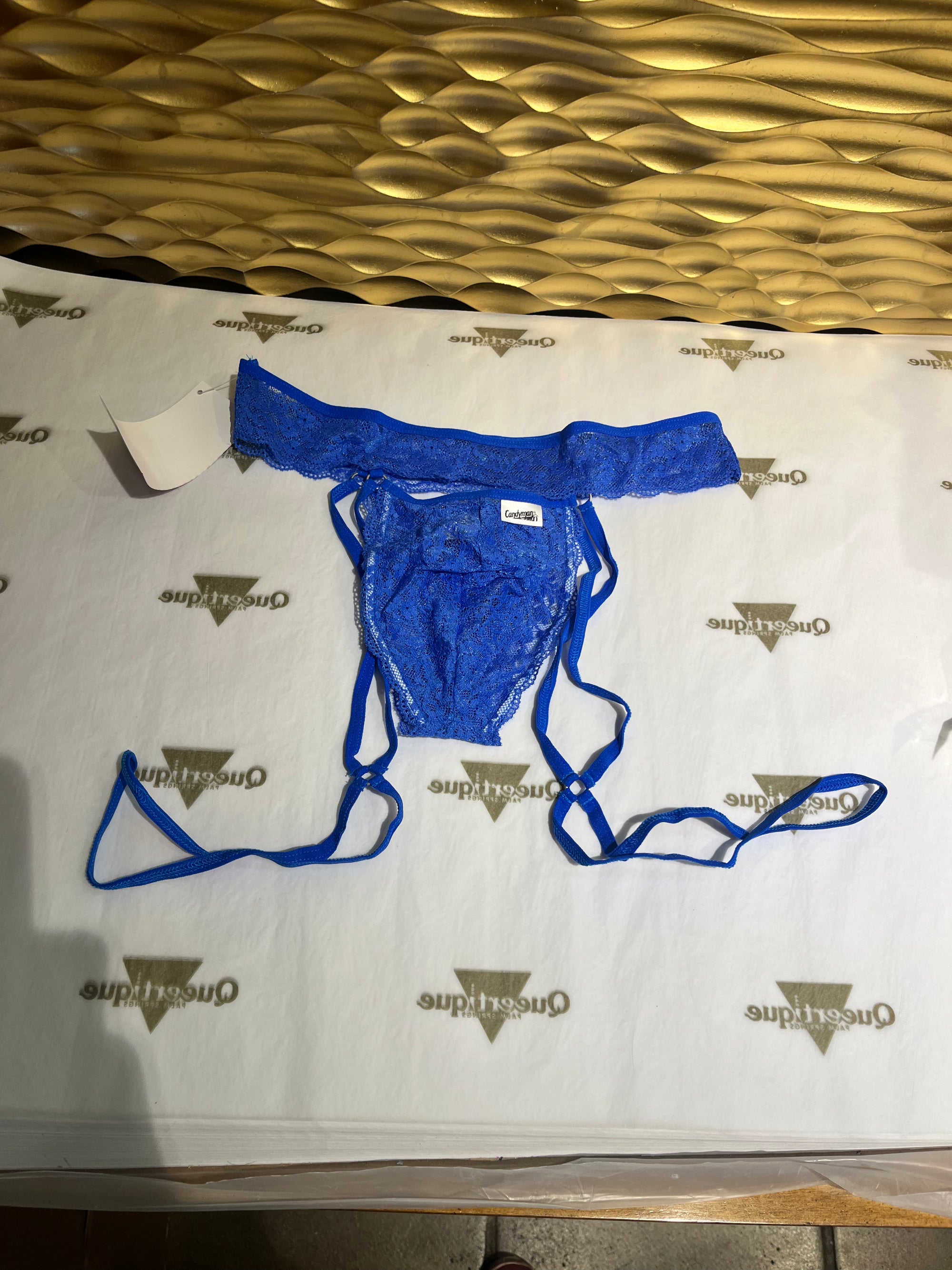 Candy man floral garter thong