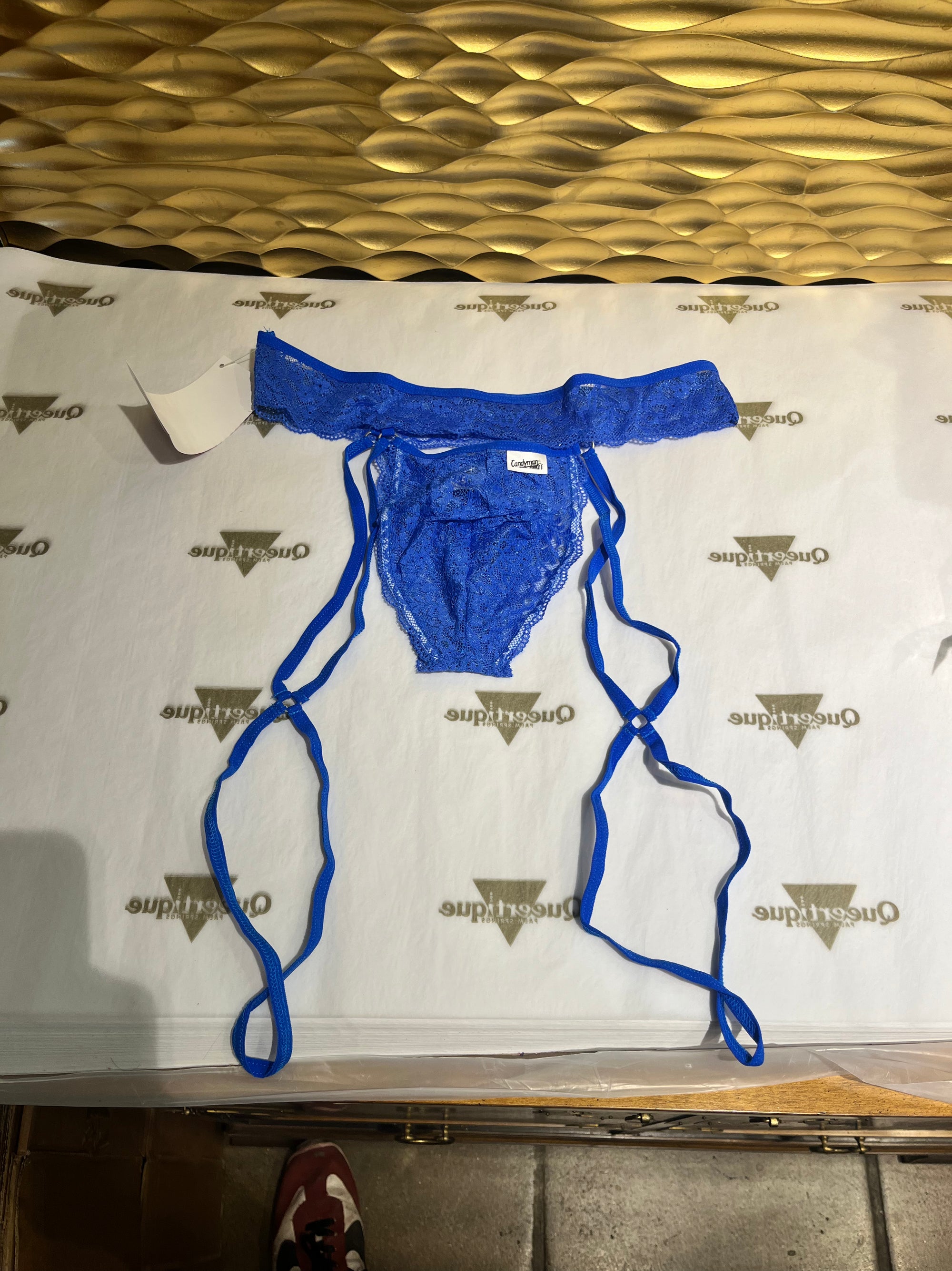 Candy man floral garter thong