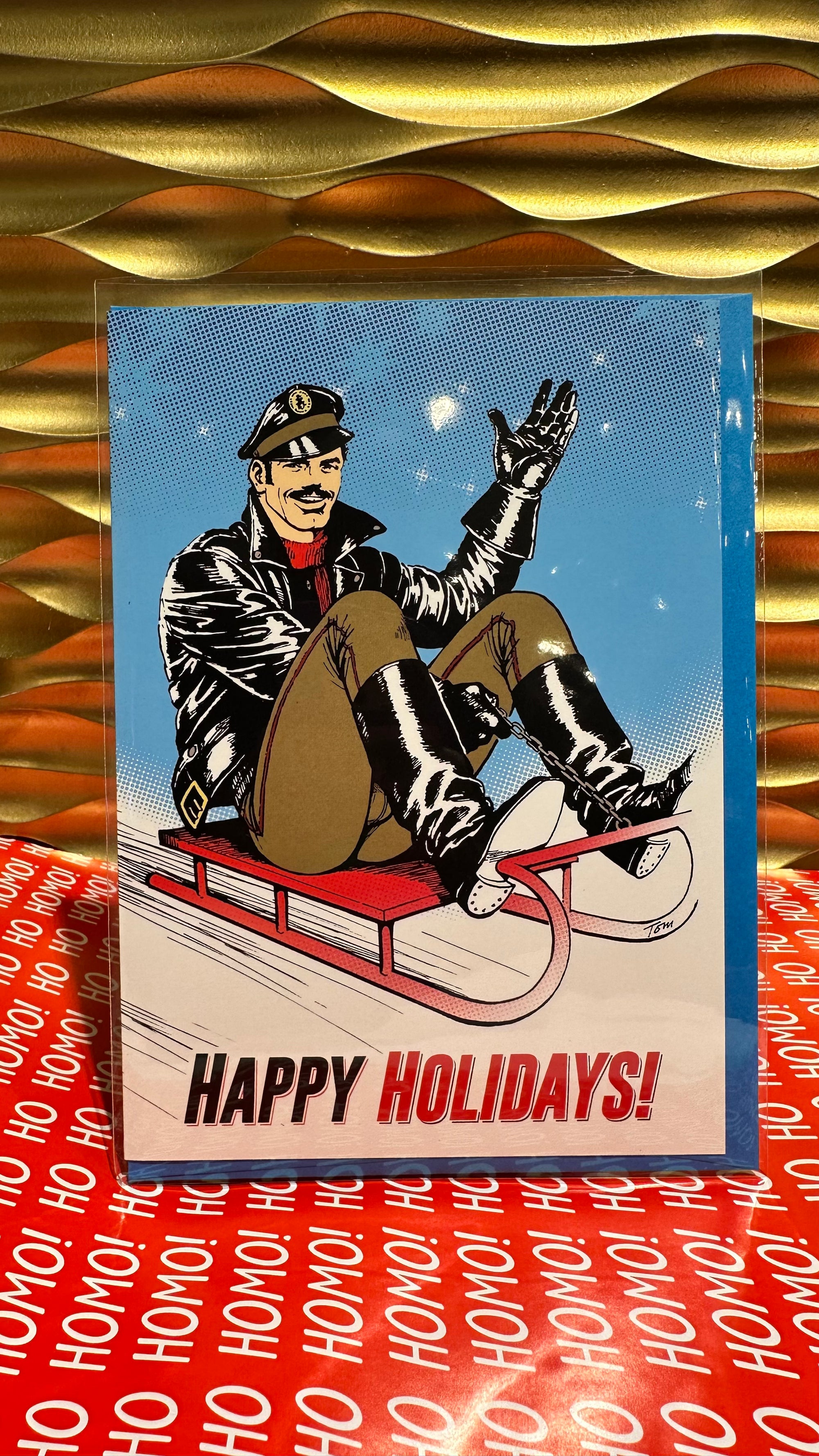 Tom of Finland Christmas Card by Kweer cards