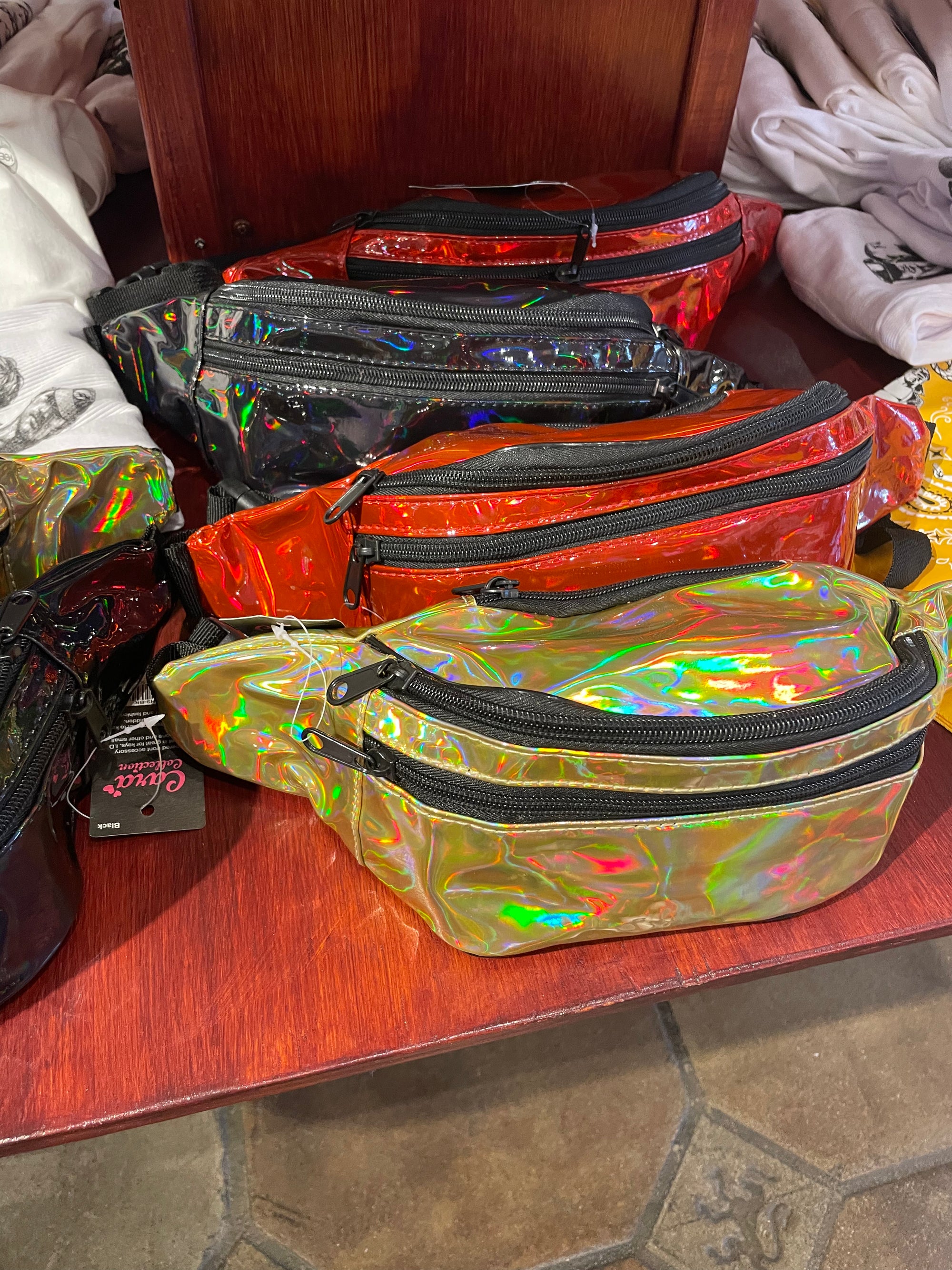 Shiny bum bag